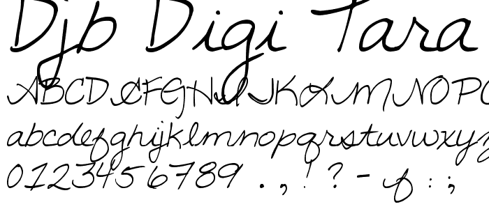 DJB Digi Tara font
